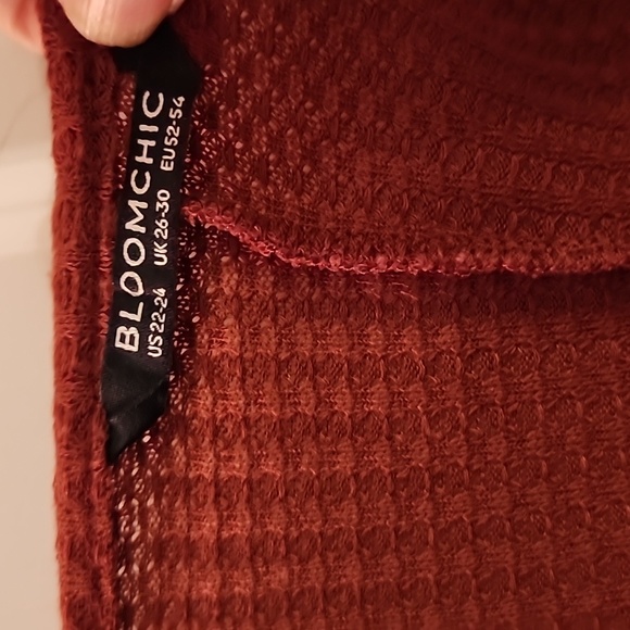 SALE Bloomchic solid waffle knit long sleeved top - Picture 3 of 5